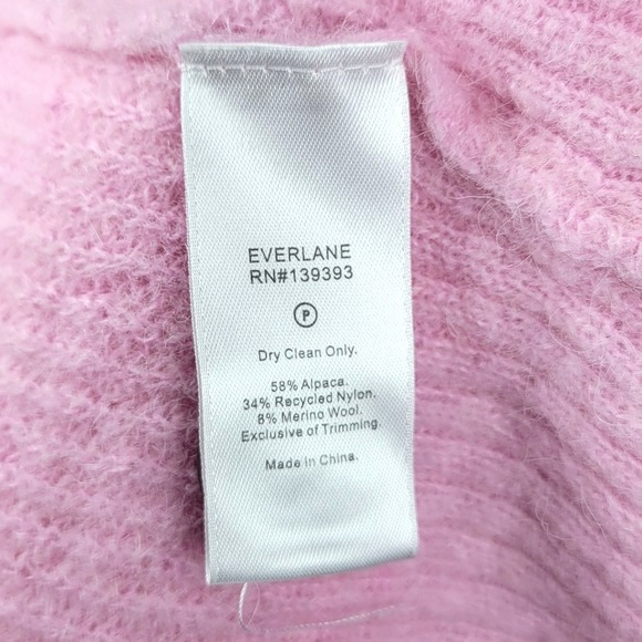 Everlane Pink Alpaca Blend Wool Cardigan Size XS - Picture 5 of 9